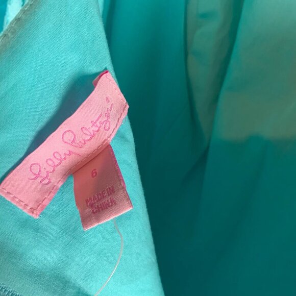 Lilly Pulitzer Women's Shorely Blue‎ 3/4 Sleeve Lace Lori Dress Size 6 NWT 9190 - Picture 10 of 12